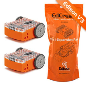Pachet EdSTEM: doi roboți Edison V3 și un kit de construcție EdCreate